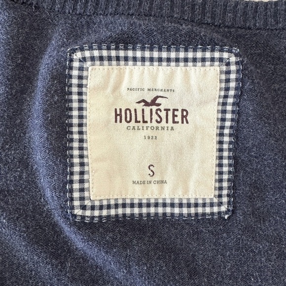 Vintage Y2K HOLLISTER Babydoll Sweater Cardigan Small Blue 100 Cotton Bella Swan - Picture 5 of 8